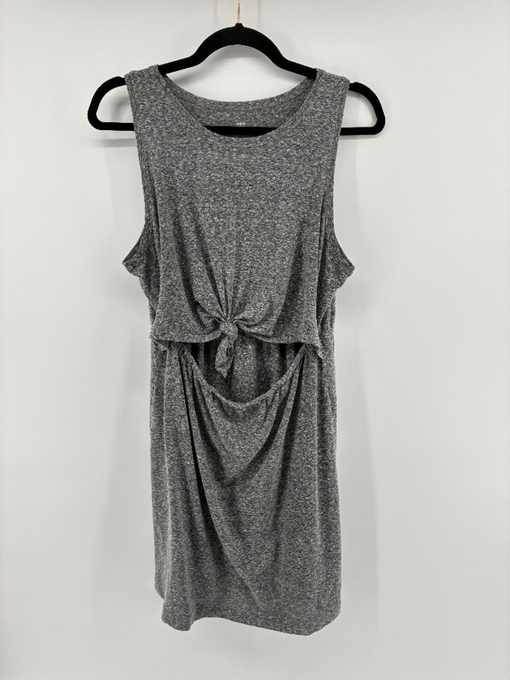 Aerie Gray Knot-Front Sleeveless Women's Tank Dress